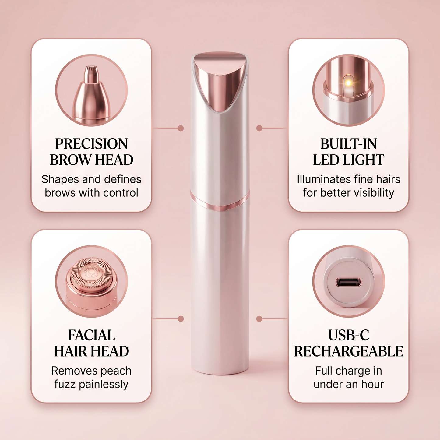 Mochy Duo™ — 2-in-1 Facial & Eyebrow Trimmer