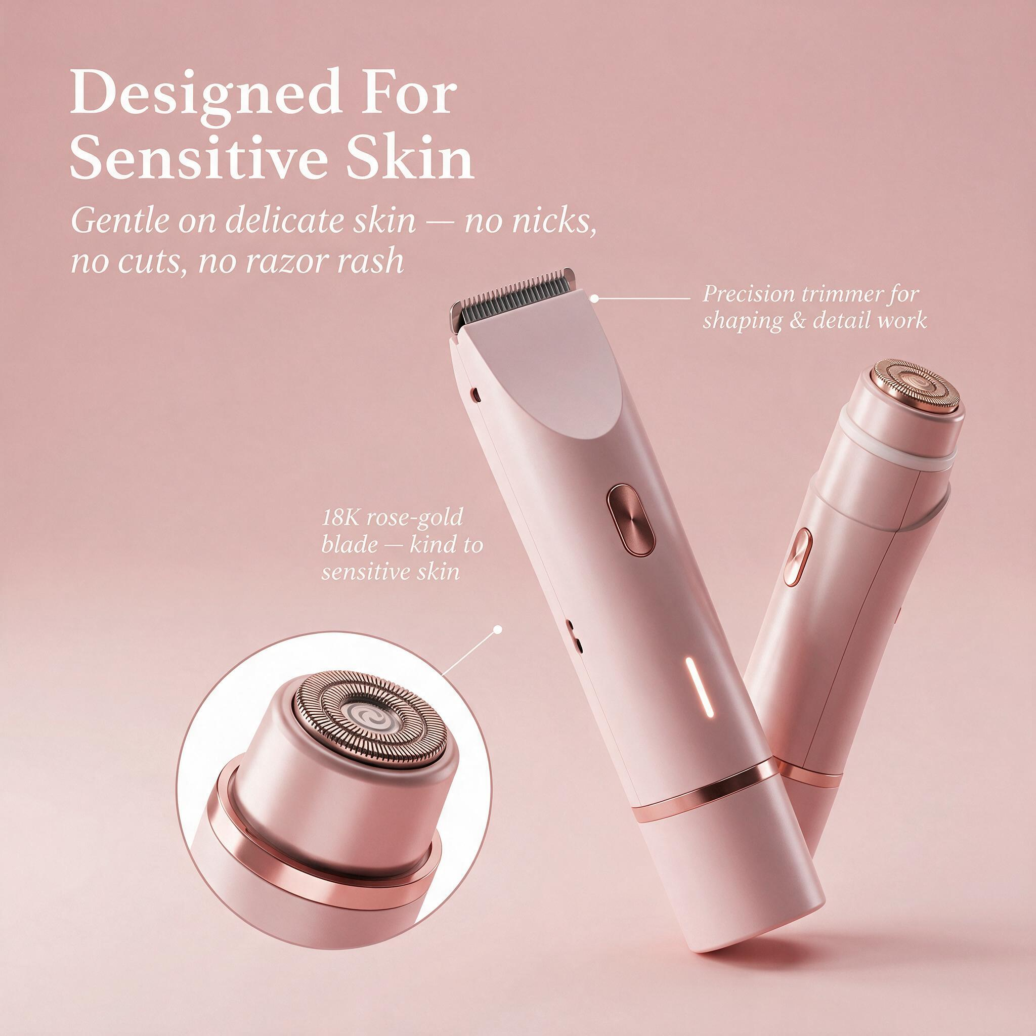 Mochy Glide™ — 2-in-1 gentle trimmer